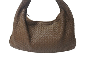 BOTTEGA VENETA ボッテガ ヴェネタ イントレチャート ホーボーバッグ ワンショルダーバッグ レザー ブラウン 77630S 良品 中古 4c076271