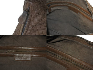 BOTTEGA VENETA ボッテガ ヴェネタ イントレチャート ホーボーバッグ ワンショルダーバッグ レザー ブラウン 77630S 良品 中古 4c076271