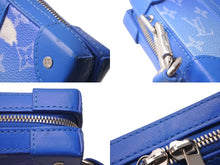 Load image into Gallery viewer, LOUIS VUITTON ルイヴィトン ソフトトランク ウォレット ショルダーバッグ M45432 モノグラム クラウズ ブルー PVC レザー シルバー金具 美品 中古 4c076279