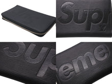 Load image into Gallery viewer, LOUIS VUITTON SUPREME ルイヴィトン シュプリーム M67723 エピ コラボ ジッピー オーガナイザー ブラック 美品 中古 4c076280