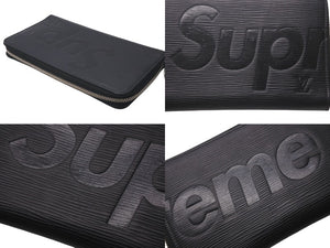 LOUIS VUITTON SUPREME ルイヴィトン シュプリーム M67723 エピ コラボ ジッピー オーガナイザー ブラック 美品 中古 4c076280