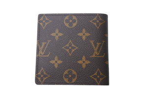 LOUIS VUITTON ルイヴィトン ポルトフォイユ マルコ 二つ折り財布 M61675 モノグラム ブラウン ゴールド金具 良品 中古 4c076281