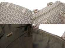 Load image into Gallery viewer, FENDI フェンディ ズッキーノ ミニボストン ハンドバッグ 8BL068 キャンバス レザー ピンク ベージュ ゴールド金具 良品 中古 4c076282