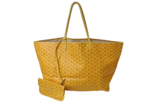画像をギャラリービューアに読み込む, GOYARD ゴヤール サンルイGM バッグ トートバッグ STLOUIGMLTY08CL08P PVC レザー イエロー シルバー金具 良品 中古 4c076283