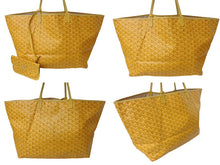 画像をギャラリービューアに読み込む, GOYARD ゴヤール サンルイGM バッグ トートバッグ STLOUIGMLTY08CL08P PVC レザー イエロー シルバー金具 良品 中古 4c076283