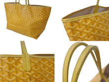 画像をギャラリービューアに読み込む, GOYARD ゴヤール サンルイGM バッグ トートバッグ STLOUIGMLTY08CL08P PVC レザー イエロー シルバー金具 良品 中古 4c076283