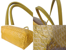 画像をギャラリービューアに読み込む, GOYARD ゴヤール サンルイGM バッグ トートバッグ STLOUIGMLTY08CL08P PVC レザー イエロー シルバー金具 良品 中古 4c076283