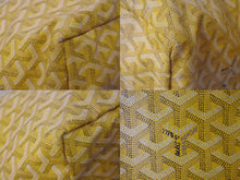 画像をギャラリービューアに読み込む, GOYARD ゴヤール サンルイGM バッグ トートバッグ STLOUIGMLTY08CL08P PVC レザー イエロー シルバー金具 良品 中古 4c076283