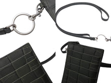 Load image into Gallery viewer, BALENCIAGA バレンシアガ CASH CARD CASE ON KEYRING キャッシュカードケースオンキーリング クロコ型押し カーキ 美品 中古 4c076286