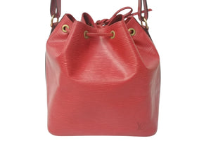 LOUIS VUITTON ルイヴィトン プチノエ ショルダーバッグ M44107 レッド エピレザー ゴールド金具 良品 中古 4c076288