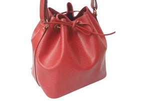 LOUIS VUITTON ルイヴィトン プチノエ ショルダーバッグ M44107 レッド エピレザー ゴールド金具 良品 中古 4c076288