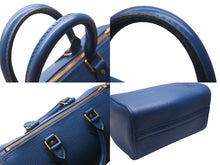 Load image into Gallery viewer, LOUIS VUITTON ルイヴィトン スピーディ30 エピ ハンドバッグ ボストンバッグ M43005 PVC レザー ブルー ゴールド金具 美品 中古 4c076289