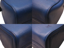 Load image into Gallery viewer, LOUIS VUITTON ルイヴィトン スピーディ30 エピ ハンドバッグ ボストンバッグ M43005 PVC レザー ブルー ゴールド金具 美品 中古 4c076289
