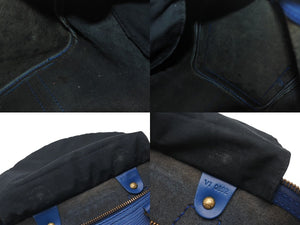 LOUIS VUITTON ルイヴィトン スピーディ30 エピ ハンドバッグ ボストンバッグ M43005 PVC レザー ブルー ゴールド金具 美品 中古 4c076289