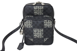 極美品 LOUIS VUITTON ルイヴィトン × Christopher Nemeth クリストファー ネメス アマゾン ショルダーバッグ N48239 ダミエグラフィット 中古 4c07629