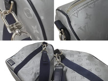 Load image into Gallery viewer, LOUIS VUITTON ルイヴィトン キーポルバンドリエール50 ボストンバッグ M44170 モノグラムサテライト シルバー ネイビー 美品 中古 4c076294
