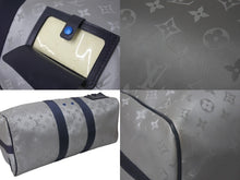 Load image into Gallery viewer, LOUIS VUITTON ルイヴィトン キーポルバンドリエール50 ボストンバッグ M44170 モノグラムサテライト シルバー ネイビー 美品 中古 4c076294