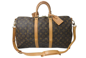 LOUIS VUITTON ルイヴィトン キーポルバンドリエール45 ボストンバッグ M41418 ブラウン ゴールド金具 美品 中古 4c076295