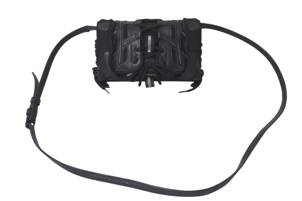 BALENCIAGA バレンシアガ スニーカーヘッドフォンホルダー ショルダーバッグ ファブリック ブラック 美品 中古 4c076301