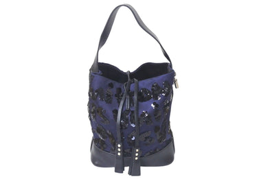 LOUIS VUITTON ルイヴィトン スポットライトPM ハンドバッグ ショルダーバッグ M94601 ミッドナイトブルー シルバー 美品 中古 4c076303