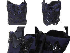 LOUIS VUITTON ルイヴィトン スポットライトPM ハンドバッグ ショルダーバッグ M94601 ミッドナイトブルー シルバー 美品 中古 4c076303