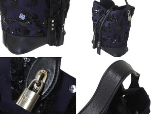LOUIS VUITTON ルイヴィトン スポットライトPM ハンドバッグ ショルダーバッグ M94601 ミッドナイトブルー シルバー 美品 中古 4c076303