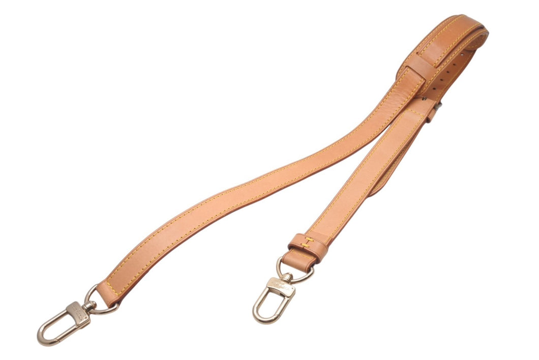 LOUISVUITTON ルイヴィトン キーポル 替えショルダーストラップ ヌメ革 ブラウン ゴールド金具 美品 中古 4c076311