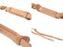 Load image into Gallery viewer, LOUIS VUITTON ルイヴィトン キーポル 替えショルダーストラップ ヌメ革 ブラウン ゴールド金具 美品 中古 4c076314