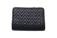 画像をギャラリービューアに読み込む, 極美品 MIUMIU ミュウミュウ マテラッセ 二つ折り財布 コンパクトウォレット ミニ財布 レザー ブラック ゴールド 中古 4c076320