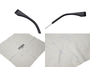 FENDI フェンディ サングラス M0098 クリア シルバー ブランドロゴ プラスチック イタリア製 美品 中古 4c076321