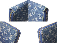 Load image into Gallery viewer, LOUIS VUITTON ルイヴィトン ジッピーウォレット M95341 長財布 モノグラムデニム ゴールド金具 ブルー 美品 中古 4c076324