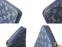 Load image into Gallery viewer, LOUIS VUITTON ルイヴィトン ジッピーウォレット M95341 長財布 モノグラムデニム ゴールド金具 ブルー 美品 中古 4c076324