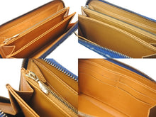 Load image into Gallery viewer, LOUIS VUITTON ルイヴィトン ジッピーウォレット M95341 長財布 モノグラムデニム ゴールド金具 ブルー 美品 中古 4c076324