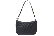 Load image into Gallery viewer, 極美品 CHANEL シャネル ワンショルダーバッグ 7番台 キルティング ココマーク キャビアスキン ブラック ゴールド金具 中古 4c076326