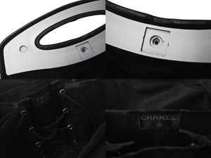 CHANEL シャネル ヒップバッグ 2WAYハンドバッグ ショルダーバッグ 5番台 レザー ブラック シルバー金具 美品 中古 4c076329