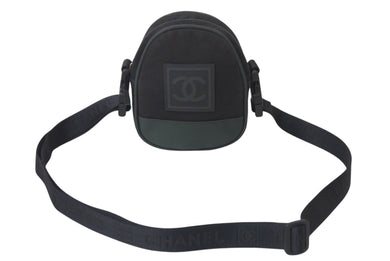 CHANEL シャネル ココマーク スポーツライン ミニショルダーバッグ 8番台 ブラック カーキ キャンバス 美品 中古 4c076331