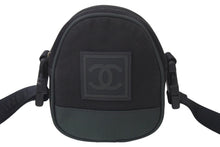 Load image into Gallery viewer, CHANEL シャネル ココマーク スポーツライン ミニショルダーバッグ 8番台 ブラック カーキ キャンバス 美品 中古 4c076331
