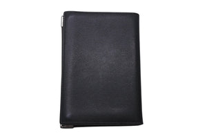 Cartier カルティエ マストライン カードケース パスケース 名刺入れ レザー ブラック シルバー金具 美品 中古 4c076333