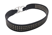 Load image into Gallery viewer, Christian Dior クリスチャンディオール ロゴ レザー スタッズ ベルト RE0072 小物 ブラック 美品 中古 4c076334