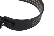 Load image into Gallery viewer, Christian Dior クリスチャンディオール ロゴ レザー スタッズ ベルト RE0072 小物 ブラック 美品 中古 4c076334