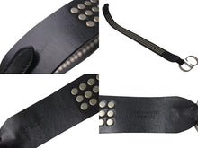Load image into Gallery viewer, Christian Dior クリスチャンディオール ロゴ レザー スタッズ ベルト RE0072 小物 ブラック 美品 中古 4c076334