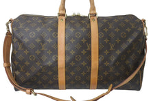 Load image into Gallery viewer, LOUIS VUITTON ルイヴィトン ボストンバッグ キーポル バンドリエール45 モノグラム M41418 ブラウン PVC ヌメ革 ゴールド金具 良品 中古 4c076338