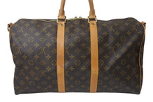 Load image into Gallery viewer, LOUIS VUITTON ルイヴィトン ボストンバッグ キーポル バンドリエール45 モノグラム M41418 ブラウン PVC ヌメ革 ゴールド金具 良品 中古 4c076338