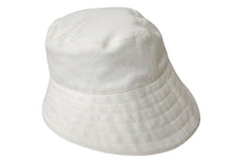 画像をギャラリービューアに読み込む, MIUMIU ミュウミュウ エンブロイダリー バケットハット ロゴ 5HC341 2DXI コットン ホワイト ブラック サイズL 美品 中古 4c076340