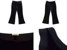 Load image into Gallery viewer, MIUMIU ミュウミュウ タンクトップ パンツ セットアップ ロゴパッチ ブラック ベロア サイズ36 42S 美品 中古 4c076341