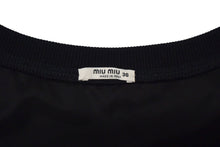 Load image into Gallery viewer, MIUMIU ミュウミュウ タンクトップ パンツ セットアップ ロゴパッチ ブラック ベロア サイズ36 42S 美品 中古 4c076341