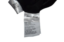 Load image into Gallery viewer, MIUMIU ミュウミュウ タンクトップ パンツ セットアップ ロゴパッチ ブラック ベロア サイズ36 42S 美品 中古 4c076341