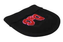 Load image into Gallery viewer, 極美品 DOLCE&amp;GABBANA ドルチェアンドガッバーナ ニット帽 帽子 キャップ ビーニー カシミヤ ブラック レッド 中古 4c076342