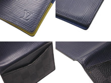 画像をギャラリービューアに読み込む, LOUIS VUITTON ルイヴィトン ポケットオーガナイザー ドゥ ポッシュ カードケース パスケース 名刺入れ M67891 ネイビー ブラック エピレザー ダミエキャンバス タイガレザー 良品 中古 4c076346