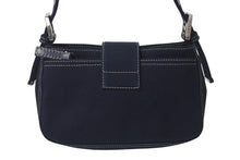 Load image into Gallery viewer, 極美品 FENDI フェンディ マンマバケット ワンショルダーバッグ イタリア製 デニム ネイビー シルバー金具 中古 4c076350